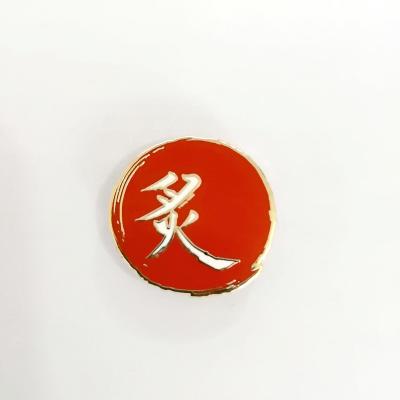 China Custom Europe Company Logo Pin Badge Hard Enamel Pin With Magnet for sale