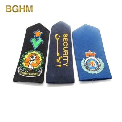 China High Quality Wholesale Custom School Strap Uniform 3D Embroidery Epaulet for sale