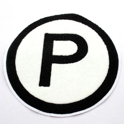 China custom 3D round embroidered large size patch letters chenille patches for sale