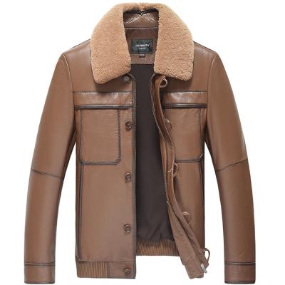 China China Leather Jacket Men Pilot Breathable Jackets Made Winter High-enddeerskin Coated Genuine Genuine Leather Men Anorak for sale