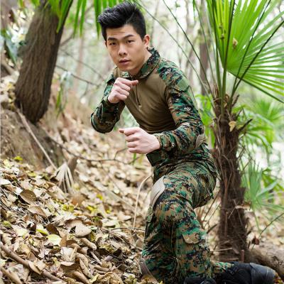 China Camouflage Tactical Anti-Static Military Army Digital Jungle Uniforms Shirt Long Sleeve Combat Army Frog Suit Long Sleeve Shirt Men for sale