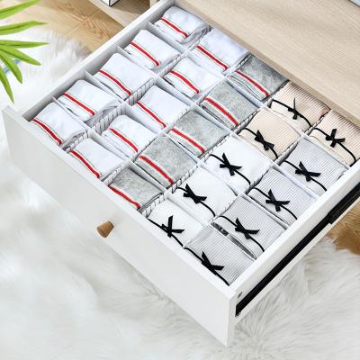 China Drawer Separator Socks Viable Underwear Organizer DIY Divider Bedroom Drawer Desktop Organizer for sale