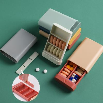 China Detachable Pill Storage Pill Organizer Cases Portable Pill Organizer Eco-friendly Plastic 7 Day Pill Box for sale