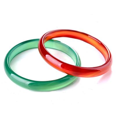 China Transparent Green Women Jade Bracelet Bangle of Red Color from Factory Hot Selling TRENDDY for sale