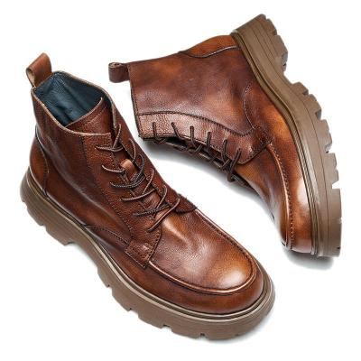 China 2022 Fashion Trend Custom Made New Fashion Men's Boots Soft Eva Leather Rubber Roman Overshoes for sale