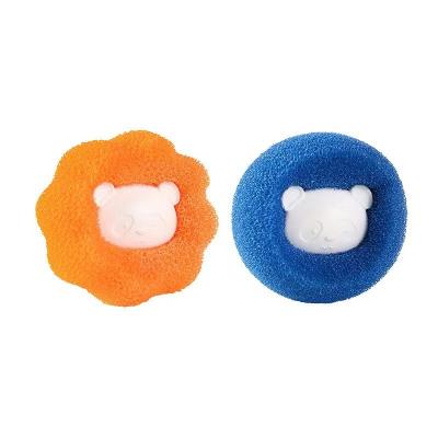 China Ooopspet Home Washing Machine PU Stocked Sponge and Plastic PP Anti-winding Pet Hair Remover Ball for Laundry for sale