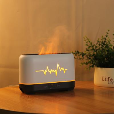 China Auto Shut-off CE Approved Custom Logo Flame Aroma Diffuser Yoga Quiet Essential Oil Diffuser Air Humidifier Oil Scents fire mist With Lights for sale