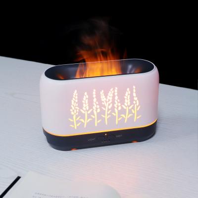 China Auto Shut-off Simulation 3d flame air humidifier diffuseur USB 200ml ultrasonic fire lamp essential oil aroma diffuser with flame for sale