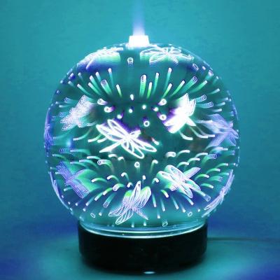 China Auto Shut-off New style 3D firework glass essential oil air aroma diffuser ultrasonic humidifier aromatherapy essential oil diffuser for sale