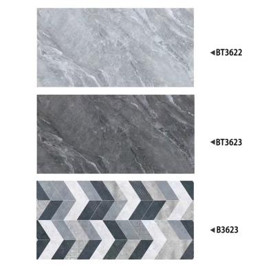 China Modern Hot Design China Dark Gray Ceramic Decorative Wall Tiles With Cheap Price 300x600mm for sale