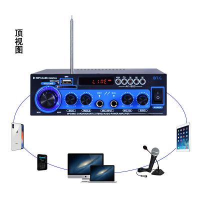 China Hot Selling BT Music Player Mini Home Digital Audio Amp Dual Power High Fidelity Amplifiers For Car AK660 for sale