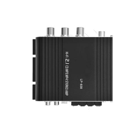 China Cheap LP-838 2.1 Bass Mini Car Amplifiers Home Theater Price Stereo Audio Amplifier LP-838 for sale