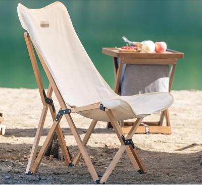 China Easy Carry Camping Chair Comfortable Outdoor Wooden Folding Chair Beach For Relaxing Fishing Chair zu verkaufen