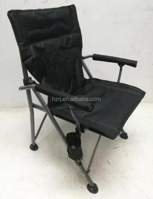 China Single Folding Quad Chair High Support 300lbs/Outdoor Folding Back Armrest Heavy Duty Padded Camping Chair for sale