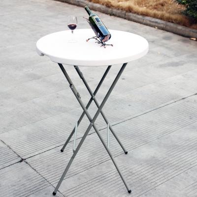 China HDPE Modern Round Plastic Folding Metal Table Plastic Folding Table à venda