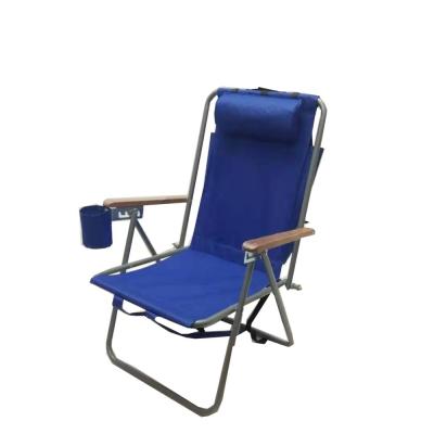 China Fishing Chair Folding Backpack Beach Camping Chair With Cup Holder zu verkaufen