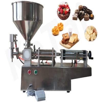 China Food factory supply fill cake cream puff cake batter liquid/semi-automatic aerosol cake filling machine for sale