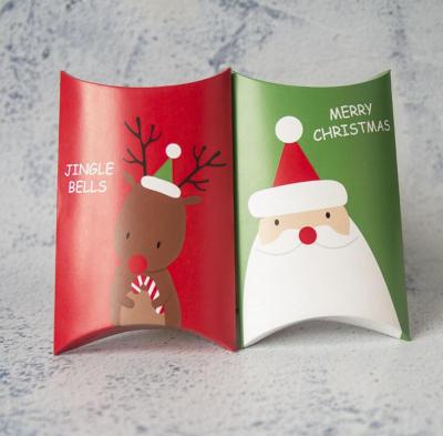 China Recycled Materials Printing Colorful Custom Paper Christmas Gift Packaging Case Jewelry Pillow Box Supplier China for sale