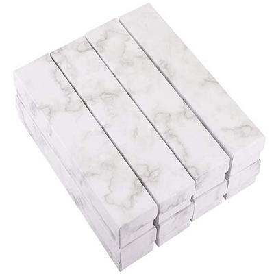 China OEM/ODM Handmade Rectangle Shape Rigid Cardboard White Marble Gift Box for sale