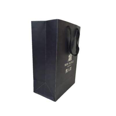 China Brand Recyclable Custom Logo Printed Luxury Mens Clothing Packaging Paper Shopping Bags for sale