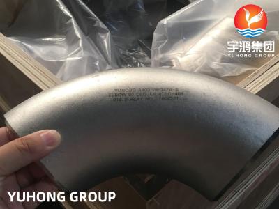 China ASTM A403 WP347H-S 90 Degree LR Elbow SS Butt Weld Fittings for Chemical Processing Plants for sale