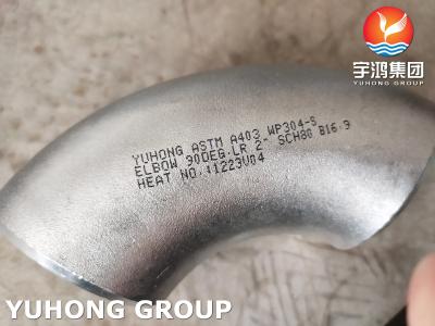 China ASTM A403 WP304 S 90DEG LR Elbow SS SEAMLESS Verander de leidingrichting Te koop