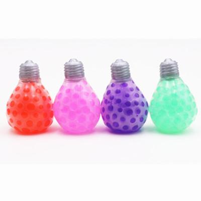 China Toy Colorful Bead Stress Ball Soft Rubber Bulb Shape Led Grape Ball Hand Toy Squishy Ball Wrist for sale