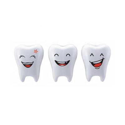 China Sustainable Cute Cartoon Tooth Shape White Dental Toothbrush Holder For Kid for sale