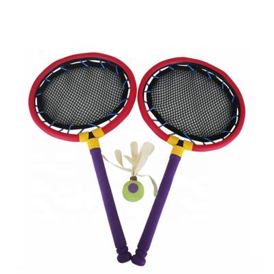 China Eastic & Durable Children's Outdoor Sports Toy Elastic Rubber Badminton Racket for sale