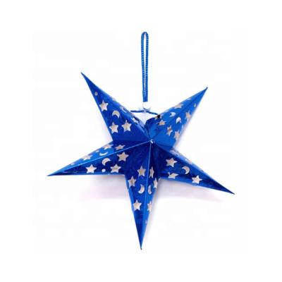 China Christmas Decorations Paper Gifts Paper Stars Hang Act The Role Of Three-Dimensional Laser Pentagon for sale