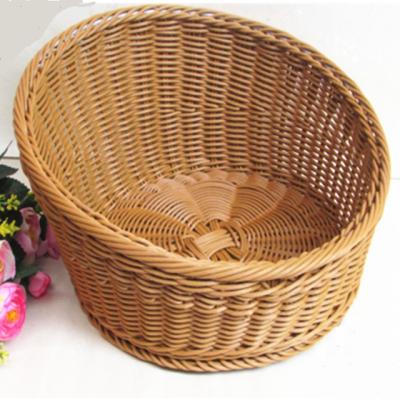 China Brown Loaf Basket Bread Basket Slant Fruit Basket for sale