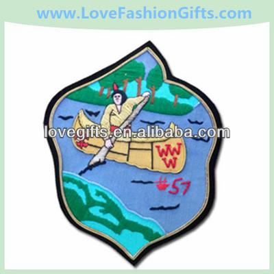 China 3D Embroidered Landscape Badge Embroidery Patch Embroidery Patches for sale