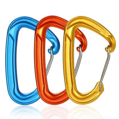 China JRSGS Customized 22KN Carabiner Lightweight Outdoor Activity Hooks Hammock Carabiner Cut Wire Aluminum Door Snap Hook S7102S for sale