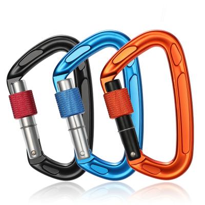 China JRSGS Lightweight Outdoor Custom Logo Shaped Snap 24KN Aluminum Climbing Hook Carabiner Hooks S7101B for sale