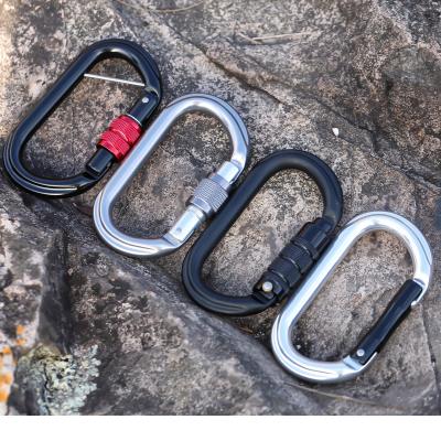 China Lightweight JRSGS 25KN High Quality Aluminum Swing 0 Shape Carabiners For Camping And Outdoor Snap Hook Mounting S7108 for sale