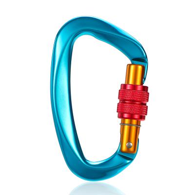 China JRSGS Lightweight Carabiner D-shaped Climbing Locking Climbing Hook With Screwgate Snap Hook Clip For Hammocks, Camping, Key Chains S7104B for sale