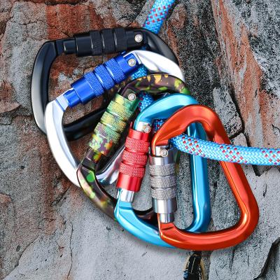 China JRSGS Wholesale High Quality Lightweight Carabiner Clips 30kN Rising Carabiner Snap Hook Aluminum Carabiner Hooks S7112 for sale