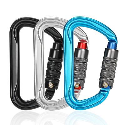 China JRSGS Lightweight Factory Custom Durable Climbing Safety 30KN Carabiner Aluminum Safety Snap Hook S7111 for sale