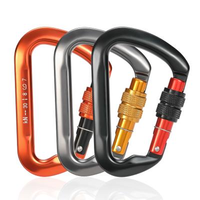 China JRSGS Lightweight Self-locking Carabiner For Camping Muti-function 30KN Outdoor Climbing Activity 7075 Material Anodizing Snap Hook S7112B for sale