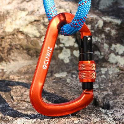 China JRSGS Lightweight High Quality 30KN Snap Hook Aluminum Screw Door Locking Carabiner Climbing For Outdoor S7112B for sale