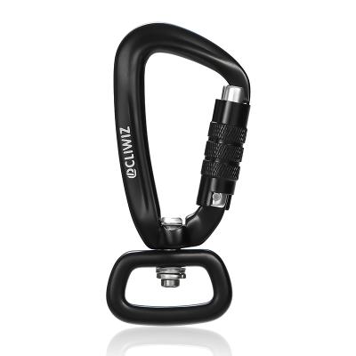 China Carabiners Lightweight Aluminum Self-Locking Swivel Leash Hook Aviation Carabiner Self-Locking Swivel Climbing Swivel JRSGS Self Hook for sale