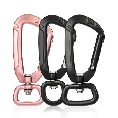 China JRSGS Lightweight Heavy Duty Upgrade Aluminum Carabiner Mounting Multi Tool 4KN Swivel Carabiner Hook For Dog Leash for sale