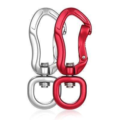 China JRSGS Lightweight Amazone Hot Salte Increasing Carabiner Aluminum Mounting Multi Tool 4KN Swivel Carabiner Hook For Dog Leash for sale