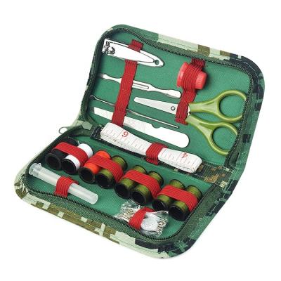 China Army Green Portable Mini Travel Sewing Kit with Thread Scissors for Soldier for sale