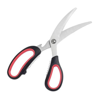 China Easily Cleaned Chicken Meat Scissors Kitchen Shears And BBQ Scissors For Cutting for sale