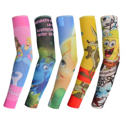 China Temporary Body Tattoo Art Hot Sale Nylon Kid CartoonTattoo Sleeves Cool Arm Stocking Goth Punk Child Tattoo Sleeve for sale