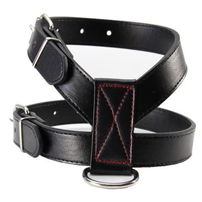 China DETACHED Waterproof PU Leather Dog Harness Belt K Shape Pet Maker Medium Large Dog Carrying Chest Strap for sale