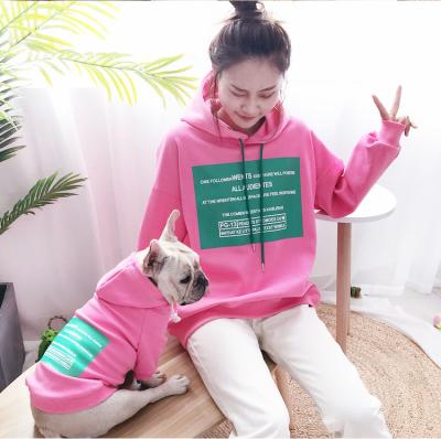 China Viable Wholesale Added Dog Fleece Coat and Plush Owner Matching Winter Clothes for sale