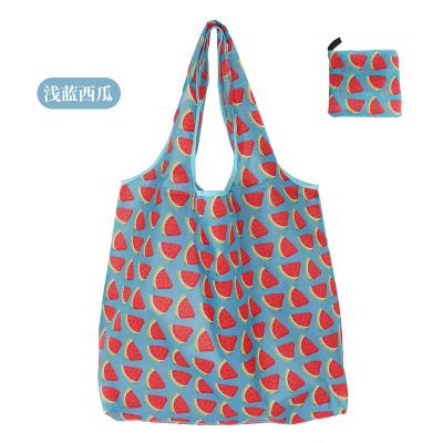 China Wholesale Reusable Waterproof Recyclable Eco Friendly Grocery Folding Folding 190T Polyester Shopping Bag Packaging for sale