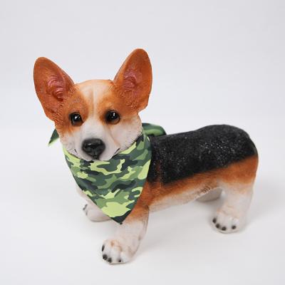 China New Pet Accessories Sustainable Fashion Wholesale Cotton Cat America Bag Print Bow Customized Dog Mesh Printed Bandana for sale